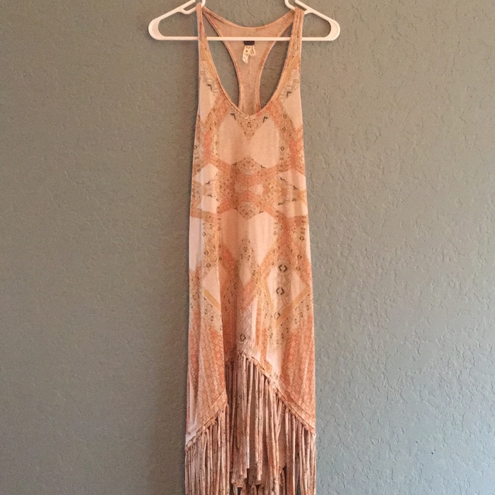 We The Free high low fringe dress